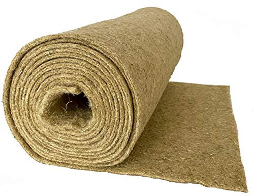 pemmiproducts Nagerteppich 100% Hanf, Meterware, 0,50 m x 5,00 m x ca. 0,5 cm dick, Nagermatte, Hanfmatte für Kaninchen,Meerschweinchen, Nager,Hemp mat