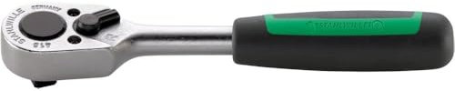 STAHLWILLE 415 l 1/4 Knarre mit Kugelarretierung, Länge: 120 mm l ergonomischer 2-K-Griff l 22 Zähne l Made in Germany