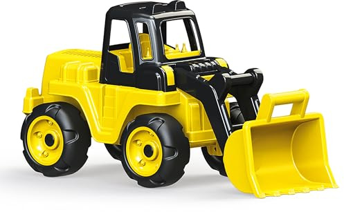 Dolu Excavator Super Loader Sit On Construction Ride On Toy Vehicle with Moving Bucket for Kids Ages 3 and Up, Indoor and Outdoor Play, Yellow