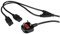 StarTech.com 6ft (2m) UK Computer Power Cable Y Splitter, 18AWG, BS 1363 to 2x C13, 10A 250V, AC Power Cord, Kettle Lead / Dual UK Power Cord, PC Power Supply Cable, TV/Monitor Power Cable (PXT101YUK)