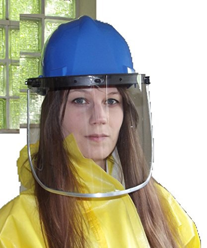 Schutzhelm mit großem transparentem Klappvisier