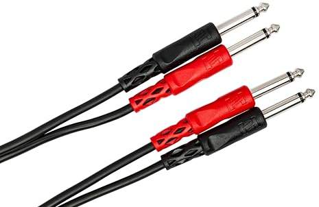 Hosa Stereo Interconnect Dual 1/4 in Ts to Same 1