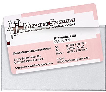 VELOFLEX 2209000 - Visitenkartentaschen selbstklebend, 90 x 57 mm, Selbstklebetaschen aus PP-Folie, 12 Stück