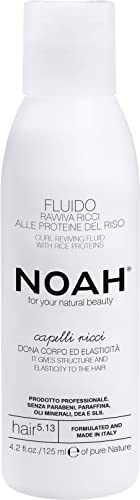 Noah Natural Hair 5.13 Curl Reviving Fluid mit Reisproteinen für lockiges Haar, Erweichung & Aufhellung, vegan, tierversuchsfrei, pflanzliche Formel, 125 ml