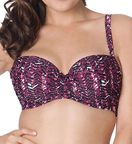 Curvy Kate CS2911 Instinct Padded Balcony / Balconette Bikini Top in Cherry Berry (36 F)