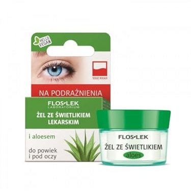 Gel-crème contour des yeux Flos Lek - avec extraits d’Euphraise et d’Aloe Vera - 10 g