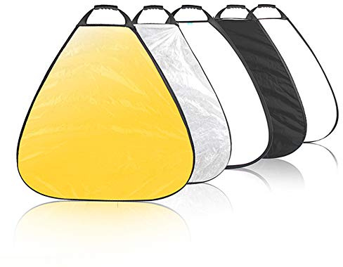 Selens 5-in-1 Triangle Reflector (32 Inch) with Handle for Photography Photo Studio Outdoor Lighting
