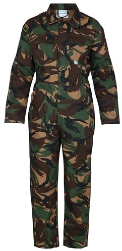 Blue Castle 333/CM-26 Combinaison pour Enfant Motif Camouflage, Camouflage, 5-6Ans