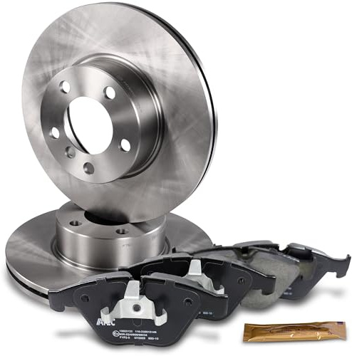 BESTPRICE Set freni asse anteriore incl. dischi freno ventilati Ø 312 mm + pastiglie freno anteriori, compatibile con BMW 3 (E90), 3 Cabrio (E93), 3 Coupé (E92), 3 Touring (E91), X1 (E84)