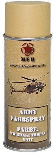 Armeeverkauf BW Army Farbspraydosen Sprühfarbe Armeelack 400ml DS 13,25?/L Khaki Tropen matt