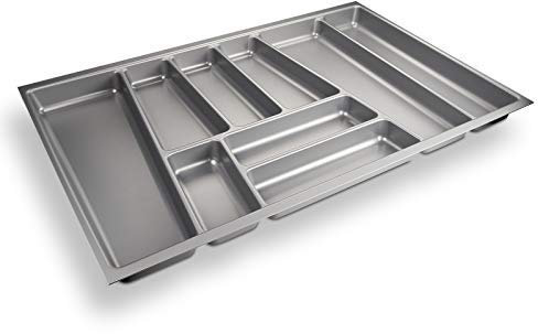 ORGA-BOX® II Inserto Portaposate per Nobilia Cassetto da 80 (462 x 705 mm) grigio argento