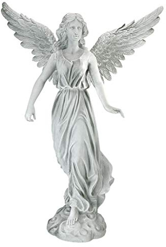 Design Toscano KY51174 Statua Angelo della Pazienza: Media, Beige, 15x40.5x54.5 cm