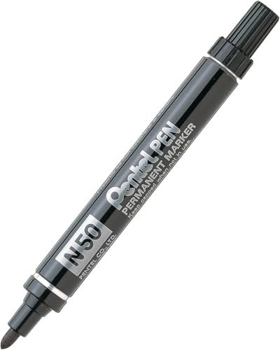 Pentel - Marcador permanente negro N5punta cónica
