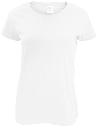 Fruit of the Loom Womens/Ladies Short Sleeve Lady-Fit Original T-Shirt (2XL) (White)