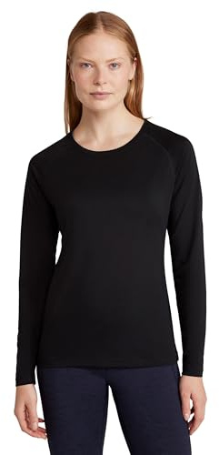 Mountain Warehouse IsoCool Dynamic Womens Top - Comfortable Ladies Tshirt, Long Sleeve Top, Lightweight, Fast Dry, Breathable - for Spring Summer & Travelling Black Women's Size 16