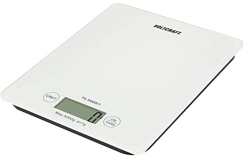 Battery for Letters VOLTCRAFT TS-5000/1 Interval of Weighing Scales 5 kg Readability 1 G White