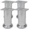 vidaXL 4X Möbelfuß Chrom 120mm Sofafuß Sockelfüße Stützfuß Schrankfuß Stellfuß
