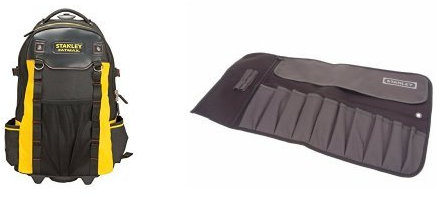 Stanley Fatmax 1-79-215 Trolley/Zaino Portautensili, 36 X 23 X 54 Cm, Nero/Giallo & 1-93-601 Fodero Porta Attrezzi 12 Tasche