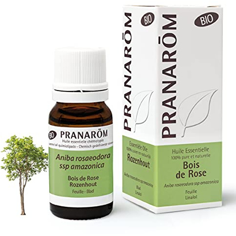 Pranarôm | Huile Essentielle Bois de Rose Bio | Aniba rosaeodora ssp amazonica | Feuille | 10 ml