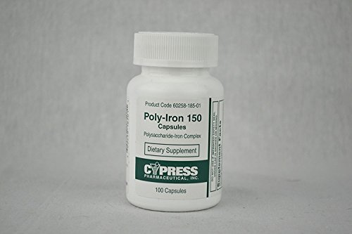 Cypress Poly-Iron 100 Caps Compares to Niferex 150Mg - Box of 100 - Model 185-01 [Health and Beauty]