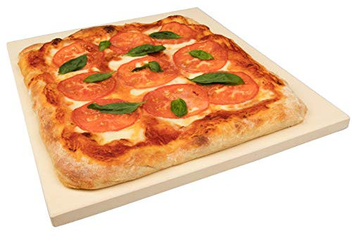 CucinaPro Pietra rettangolare per pizza – Pietra da forno professionale per forno o griglia, misura XL 40,6 x 35,6 cm