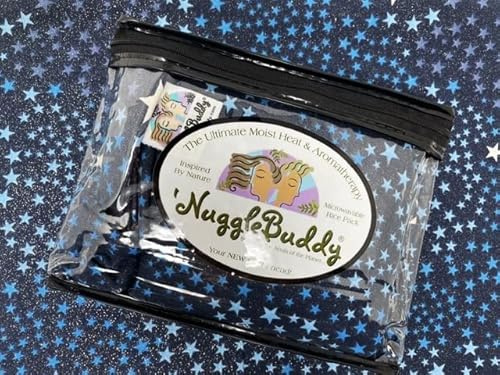 'NUGGLEBUDDY Microwavable Moist Heat & Aromatherapy. Nature's Approach to Pain Relief! Organic Rice Pack. Heating Pad. Beautiful Star Fusion Fabric. SWEET LAVENDER Aromatherapy!