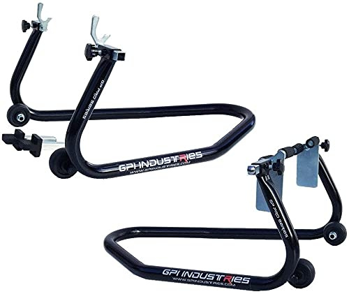 GP Pro Series Front and Rear Motorcycle stands lifts for GSXR 600 750 1000 R1 R6 MT10 MT09 MT07 ZX6r ZX10R Zx14 CBR 600rr 1000rr Hayabusa SV650 SV1000 by GPI Industries