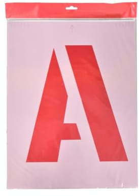 A-Z Letter Stencil Kit - 250mm Character Height, Flexible Scratch-Resistant Polyester, Spacer Marks for Easy Alignment, Reusable for Signage, Craft & DIY Projects