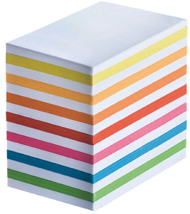 Wedo 2702669079 Ersatzpapier (für Zettelbox, mit Stiftehalter abwechselnd, 5,5 x 9 cm, 700 Blatt) weiß