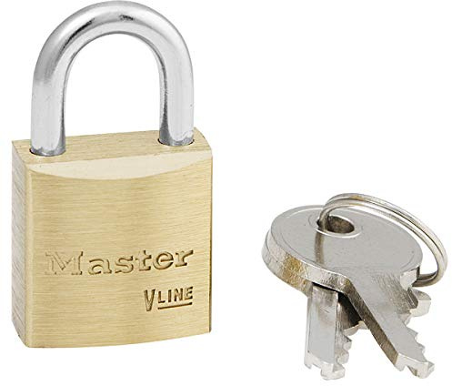 Master Lock 4120KA-132 Schlüssel Vorhängeschloss aus Messing, Gold, 3,4 x 2 x 1 cm
