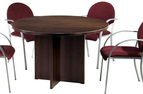 Mesa de Reuniones, Redonda. 100Ø. Color Wengue.