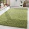 HomebyHome Shaggy Teppich Läufer Flur 60 x 110 cm - Shaggy Teppich Hochflor Grün Extra Weich und Flauschig - Bettvorleger Teppiche für Schlafzimmer - Waschbarer Küchenläufer - Carpet, Halı, Kilim