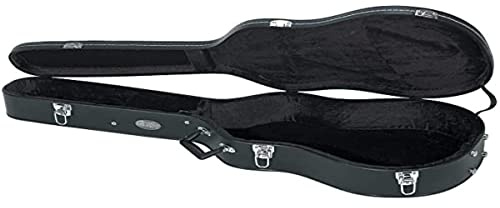 Estuche de guitarra GEWA Yamaha APX Flat Top Economy - Núcleo de madera - tapa plana - revestimiento de cuero sintético negro mate - cerraduras cromadas - compartimento para accesorios