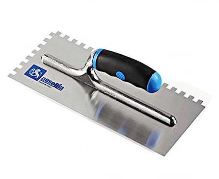AUSONIA - 42337 Llana para Cola DE 36X12 con DENTADO 12X12 con Mango DE Goma Bimaterial Y Hoja DE Acero