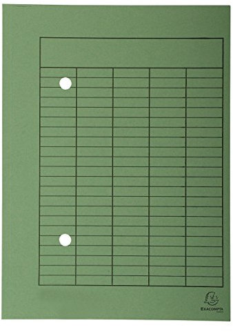 Exacompta 353525B Umlaufmappe (aus Recycling Karton 250 g, mit Organisationsdruck Forever, für Format DIN A4) 1 Stück grün