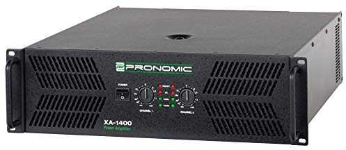Pronomic XA-1400 Endstufe - Stereo-Leistungsverstärker mit 2x 3000 Watt an 2 Ohm - Lüfter automatisch gesteuert - 2 x XLR Eingang 2 x XLR parallel Ausgang und Schutzschaltungen - Schaltungstype H