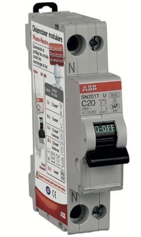 ABB 470089 Disjoncteur modulaire phase plus neutre 20 A