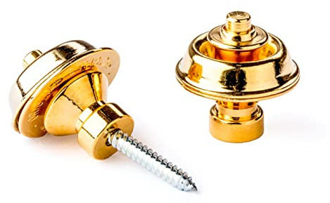 Jim Dunlop Straplok Traditionell - Gold 2 Stück, Gürtelbefestigung