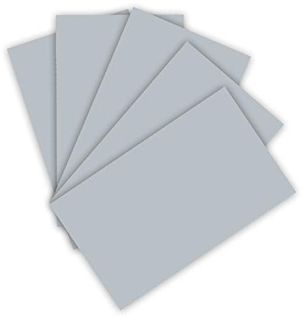 folia 6360 - Tonpapier 130 g/m², Tonzeichenpapier in silber, DIN A3, 50 Bogen, als Grundlage für zahlreiche Bastelarbeiten