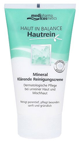 Haut in Balance Hautrein Mineral Klärende Reinigungscreme | Reinigt porentief | Pflegt besonders sanft und gründlich | Von medipharma cosmetics | 150 ml