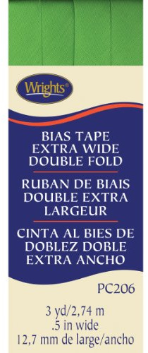 Wright Products Wrights Double Fold Bias Tape 1/2 X3yd, Leaf Green
