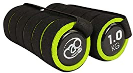 Fitness Mad Pro Hand Weights, Soft Grip Dumbbells, 0.5kg, 0.75kg, 1kg, 1.25kg, 1.5kg
