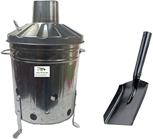 Mini Garden Incinerator Small 15L Rubbish Waste Paper Document Burning Fire Bin + FREE Mini Shovel