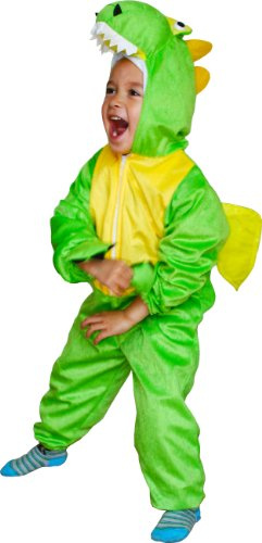 Rolig lek Dinosaur kostym för barn -Fancy Dress Animal Onesie för pojkar och flickor - Barn Cosplay Dress UpCostumes för stora 5-7 år (122 cm)