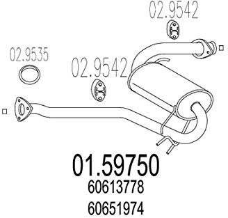 MTS Company 01.59750 - Silenziatore Centrale