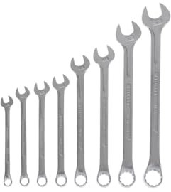 GEDORE Ring-Maulschlüssel-Satz, 8-teilig, SW 8-19 mm, gekröpft, 12-kant, UD-Profil, Schraubenschlüssel Set, 1 B-080