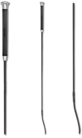 Waldhausen Dressage Whip with Gel Handle, black, Length 110 cm