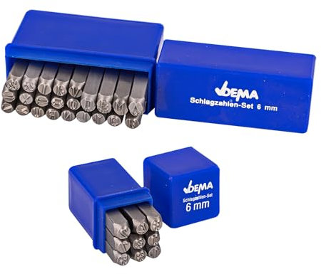 Schlagzahlen Schlachbuchstaben Zahlen Buchstaben Schlagstempel Satz Set 6mm 36 St.