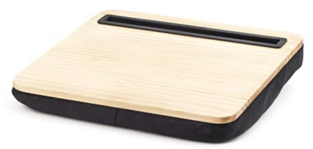 Kikkerland iBed Lap Desk, Tablet, For On A Bed, In A Plane, While You Eat, Maximum Comfort, Wood US039W