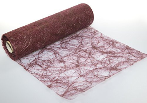 Sizoweb Tischläufer in unterschiedlichen Farben, 30 cm breit, 5 oder 20 m lang 5,0 m bordeaux 3580